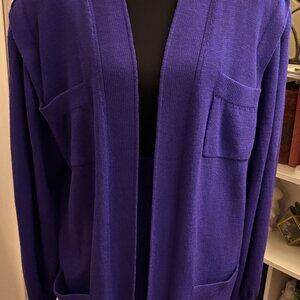 St John Two Piece Skirt Set in Purple